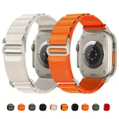 Alpine loop Strap for Apple watch Ultra Band 49mm 45mm 46mm 44mm 41mm 42mm 40mm Nylon bracelet correa series 10 9 8 7 SE 6 5 4 3