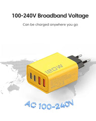 شاحن سريع 120 وات من النوع C Quick Charge 3.0 محول شاحن USB لأجهزة iPhone وSamsung وXiaomi PD USB شاحن سريع الشحن