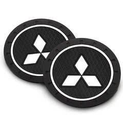 1/2Pcs Car Coaster Water Cup Slot Non-Slip Mat Pad For Mitsubishi Lancer 10 9 EX Outlander 3 ASX L200 Competition Car Styling