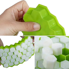 1 قطعة من صينية مكعبات الثلج الشبكية على شكل خلية النحل 37 بدون غطاء DIY قالب ثلج