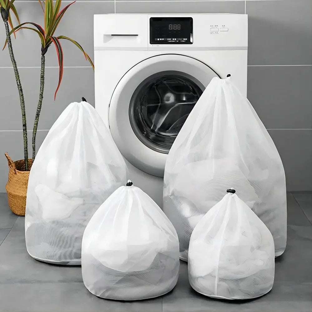 1PC Mesh Laundry Wash Bag – Machine Washable with Drawstring, Reusable & Travel-Friendly for Blouses, Stockings & Underwear