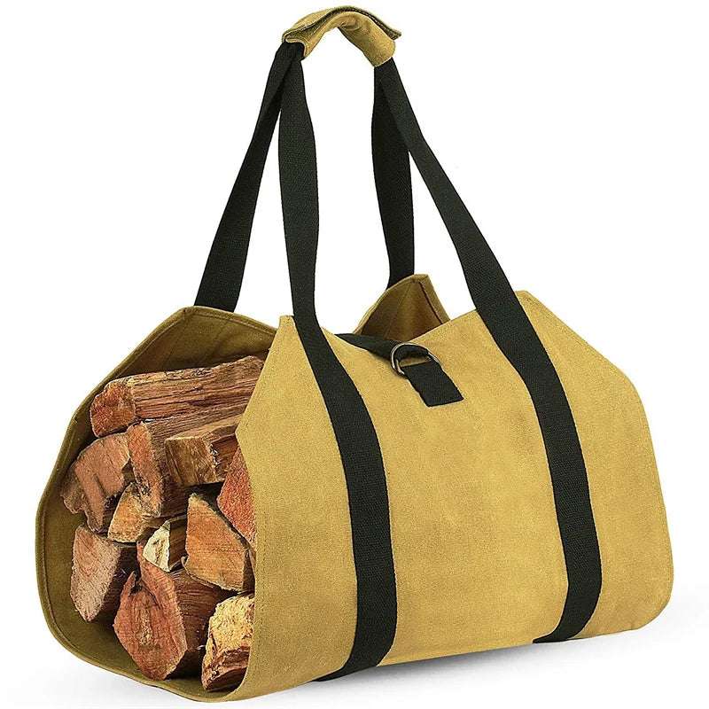 Large Capacity Firewood Storage Bag Waterproof Scratch-resistant Wood Log Carrier Outdoor Camping Firewood Holder Wood Carry Bag