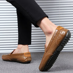 Summer Luxury Brand Men Casual Shoes Soft Genuine Leather Mens Loafers Moccasins Italian Designer Breathable Slip on Boat Shoes