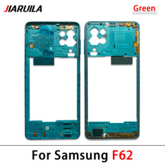 الإطار الأوسط لهاتف Samsung A41 F62 M51 M62 A7 2018 مع زر التحكم في الصوت والإطار الأمامي والإطار الأوسط وهيكل الهيكل
