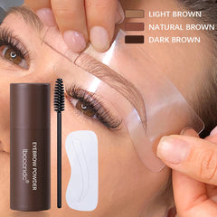 Eyebrow Stamp Stencil Kit 1 Pcs Eye Brow Stamp Shaping Kit Long-Lasting Waterproof Eyebrow Makeup Brow Shape with 10 PCS