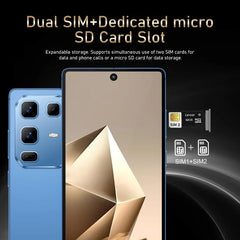 هاتف Global Vision S25 Ultra الذكي بنظام أندرويد 4100 مللي أمبير/ساعة وذاكرة وصول عشوائي (RAM) سعة 8 جيجابايت وذاكرة قراءة فقط سعة 256 جيجابايت وشاشة 6.8 بوصة ودقة 720x1600HD بدقة 16+32 ميجابكسل وشبكة 4G و5G