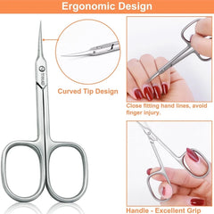 1PC Stainless Steel Dead Skin Scissors Sharp-Nosed Scissors Russian Eagle Hook Dead Skin Scissors Manicure Dead Skin Tools