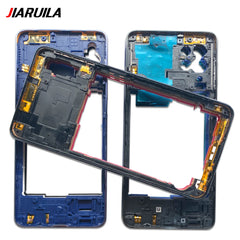 الإطار الأوسط لهاتف Samsung A41 F62 M51 M62 A7 2018 مع زر التحكم في الصوت والإطار الأمامي والإطار الأوسط وهيكل الهيكل