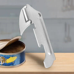 Portable Bottle Jar Opener Stainless Steel Hand Held Can Opener Safe Cut Can Kitchen Gadget For Emergency Bottle Opener Party
