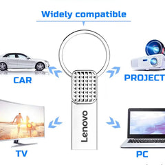 محرك أقراص USB فلاش 3.0 أصلي من لينوفو بسعة 2 تيرابايت وذاكرة تخزين عالية السرعة بسعة 1 تيرابايت و512 جيجابايت للكمبيوتر الشخصي