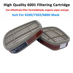 6001 6002 6004 Cartridge Box Cotton Filters Set 5N11 For 3m 6200 7502 6800 Masks Dust Gas Chemical Painting Spraying Respirator