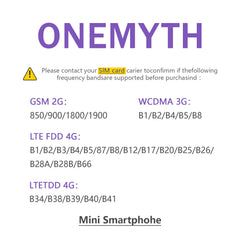 【العرض الأول عالميًا】هاتف ONEMYTH M17 Pro Mini الذكي بشبكة 4G ثنائي الشريحة ومتجر Play وشاشة عالية الدقة 4.0 بوصة وبطارية 2000 مللي أمبير في الساعة وذاكرة 2 جيجابايت + 16 جيجابايت ونظام تشغيل Android 12.0