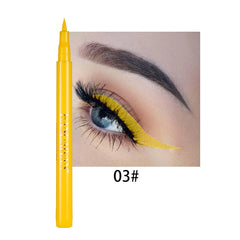 12 color rainbow DIY colored eyeliner is not easy to smudge matte eyeliner pen