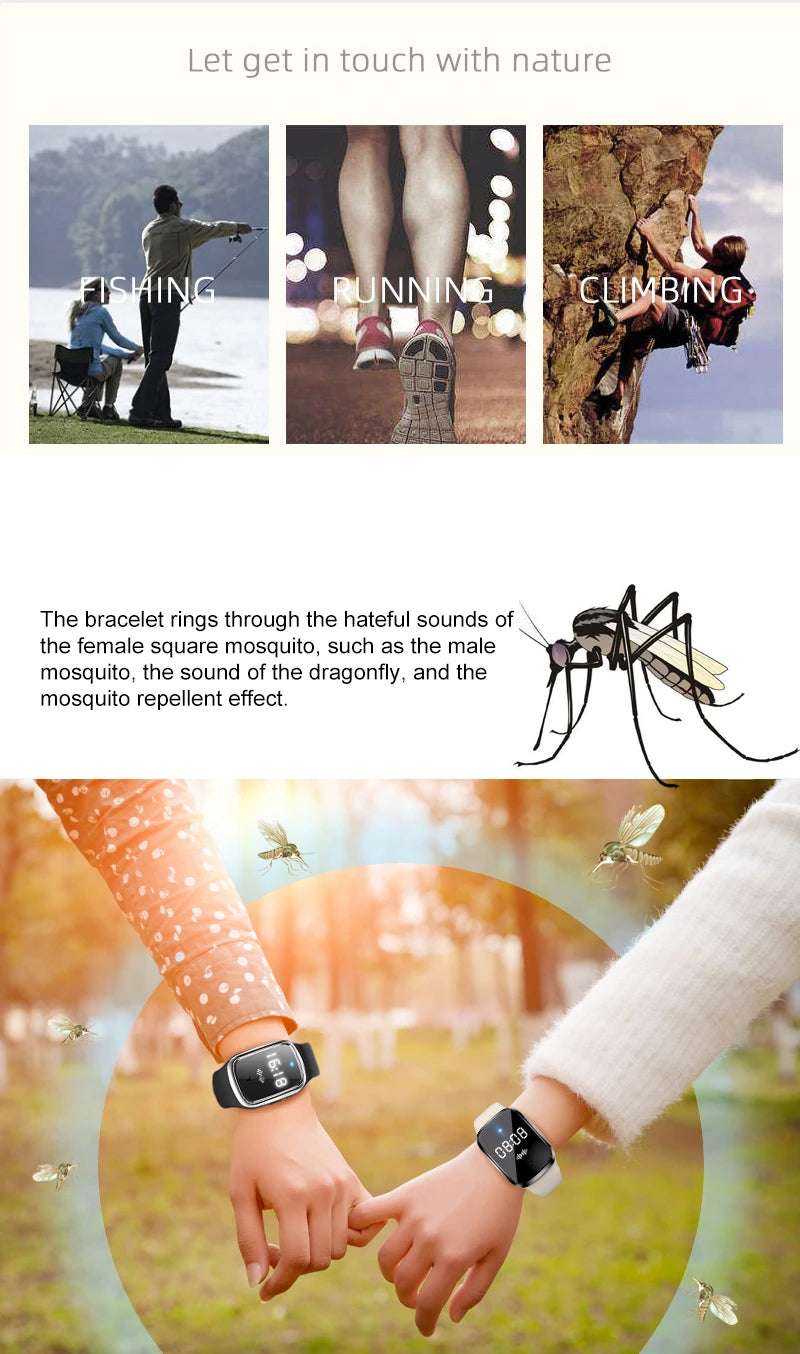Xiaomi Ultrasonic High-Tech Mosquitoes Repeller Bracelet Wristband Indoor Outdoor 3 Gear Bracelet Anti Mosquitoes Bite Wristband