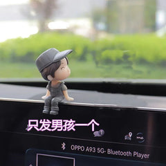 Car Accessories Cute Cartoon Couples Action Figure Figurines Balloon Ornament Auto Interior Dashboard for Girls Gifts