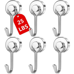 20pcs black Magnetic Hooks Cruis Heavy Duty Neodymium Rare Earth Magnetic Hangers, Extra Strong Magnets with Hook for Hanging, R
