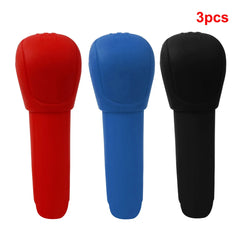 Gear Head Shift knob Cover Car Hand Brake Covers Handbrake Grips Gear Shift Collars Durable Silicone Interior Accessories
