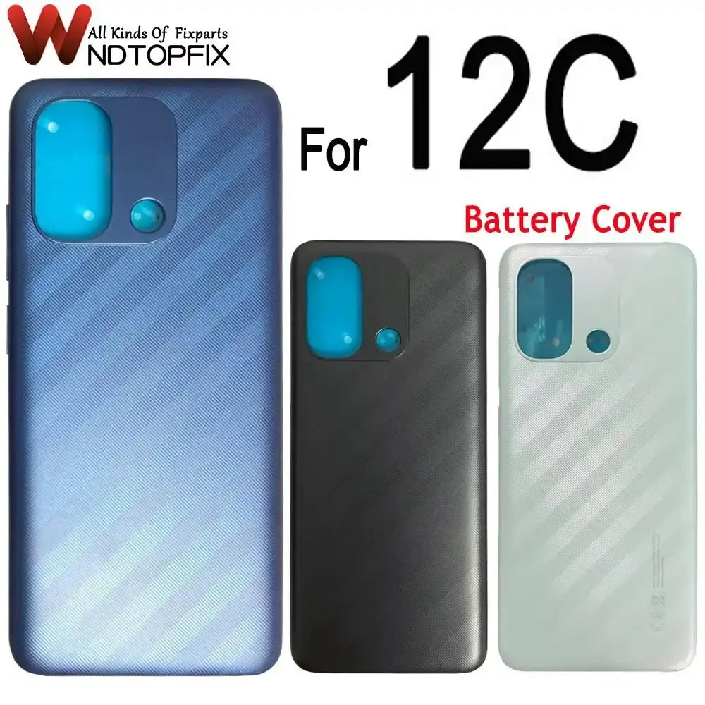 New Back Cover For Xiaomi Redmi 12C Battery Cover Door Back Housing Rear Case Replacement Parts For Redmi12C Back Battery Door