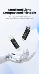 قارئ بطاقات Olaf 5 في 1 Otg Type C قارئ بطاقات Micro Sd محرك أقراص فلاش قارئ بطاقات الذاكرة الذكية USB 2.0 Tf Cf محول قارئ البطاقات