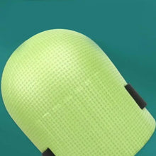 Light green knee protection pad with black elastic strap