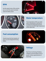 AD Car Speedometer With Alarm Water Temperature Meter G3 GPS / B3 OBD Head Up Display Accessories Auto Tachometer Clock Time