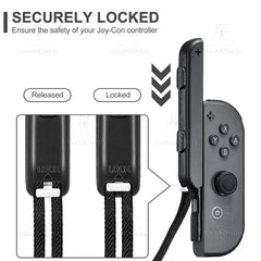 حزام معصم لجهاز Switch/Switch OLED Joycon قطع غيار وحدة تحكم Joy Con حزام معصم حبل ملحقات الألعاب