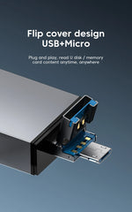 Elough 7 In 1 Multifunction Usb 3.0 Card Reader Micro TF SD Card Memory Reader USB Flash Drive Type C Card Adapter OTG
