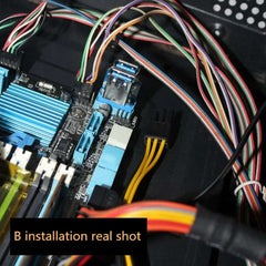 Female Motherboard Adapter USB 3.0 19 20 Pin Socket to Dual USB 3.0 A Splitter Anti-Interference Ability Stability