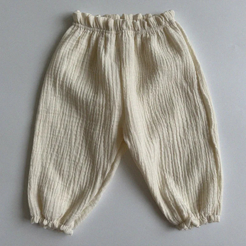 Summer New Baby Pants Korean Kids Spring Organic Cotton Loose Tiger Bear Floral Print Pants Boys And Girls Lantern Trousers