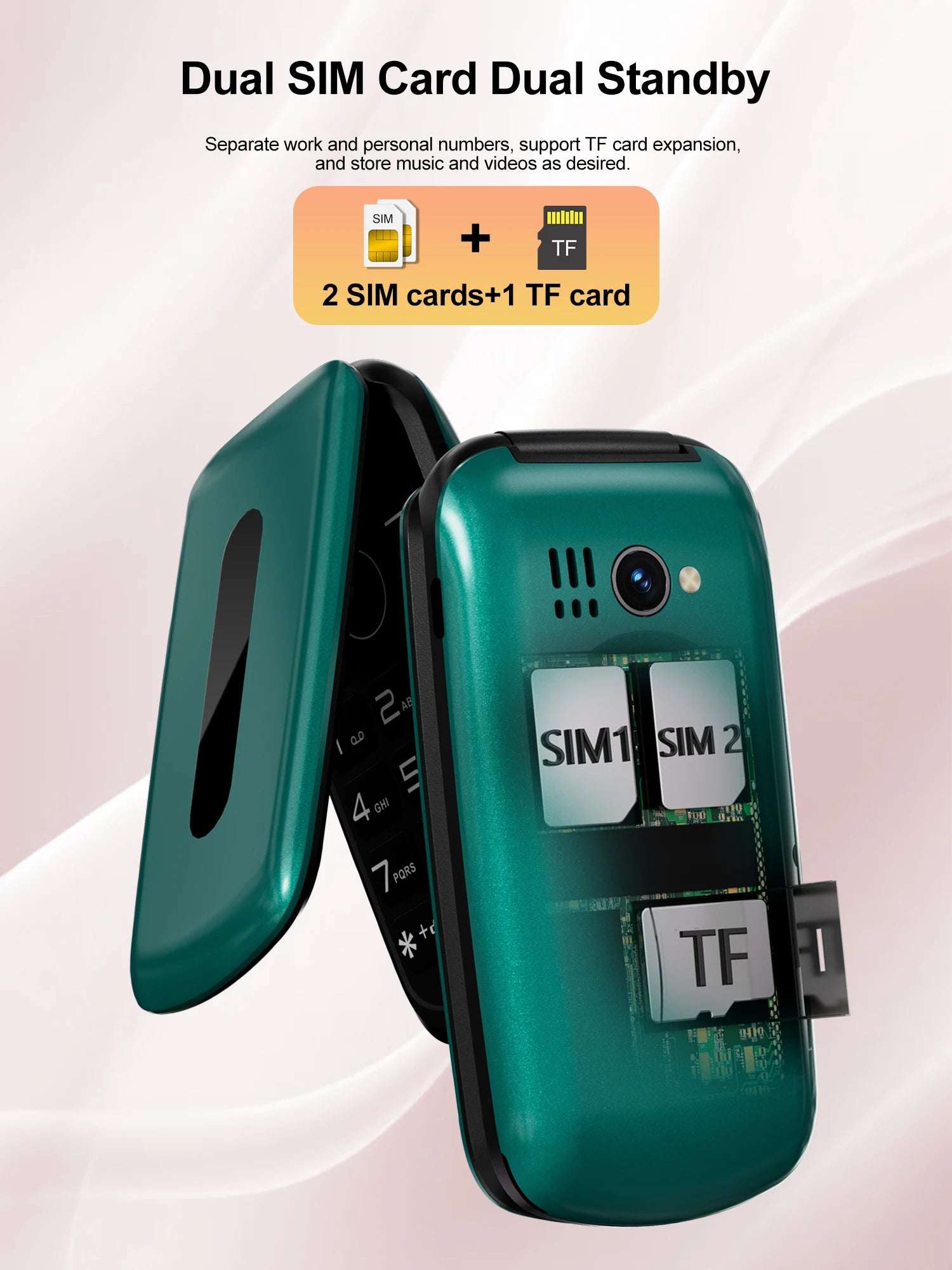 2025 SERVO F4 Fold Feature Mobile Phone 1.77" Display Dual SIM Standby Call Recording MP4 FM Radio 2G Flip Button Backup Phones