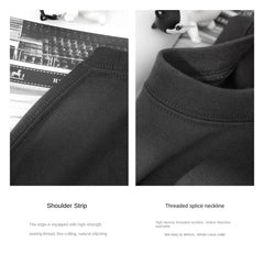 300g Cotton T Shirts Men Short Sleeved Heavyweight  Summer Round Neck Loose Breathable Shirt for Men Women Basic Tee