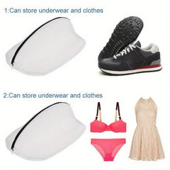 1PC Mesh Laundry Bag Zips Shoe Washing Bag