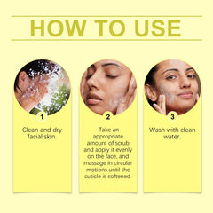 Facial Scrub - Gently Clean Face, Exfoliate, Moisturize, Soften Skin, Brighten Complexion, Improve Skin Texture, 100g