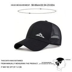 Unisex Mountain Range Embroidery Baseball Net Caps Spring Summer Outdoor Adjustable Casual Hats Dad Hat Sunscreen Hat