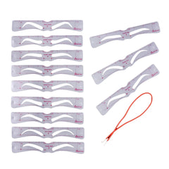 12pcs/Set One-Pieces Eyebrow Shape Set Portable Plastic Eyebrow Stencil Card for Women Thrush Model Eye Brow Drawing Tool Makeup