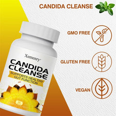 Candida Cleanse - Support Intestinal Detox & Cleansing, Balances Intestinal Flora, Metabolism, Supports Gut, Digestive Health