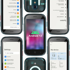 هاتف ذكي Unihertz Jelly Star Mini يعمل بنظام Android 13 بسعة 8 جيجابايت وذاكرة 256 جيجابايت ومزود بإضاءة LED وغطاء خلفي شفاف وكاميرا 48 ميجابكسل وشاشة 3 بوصات