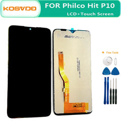 شاشة عرض LCD أصلية مقاس 6.22 بوصة لهاتف Philco Hit P10 مع محول رقمي يعمل باللمس لتجميع شاشة LCD لهاتف Philco Hit P10