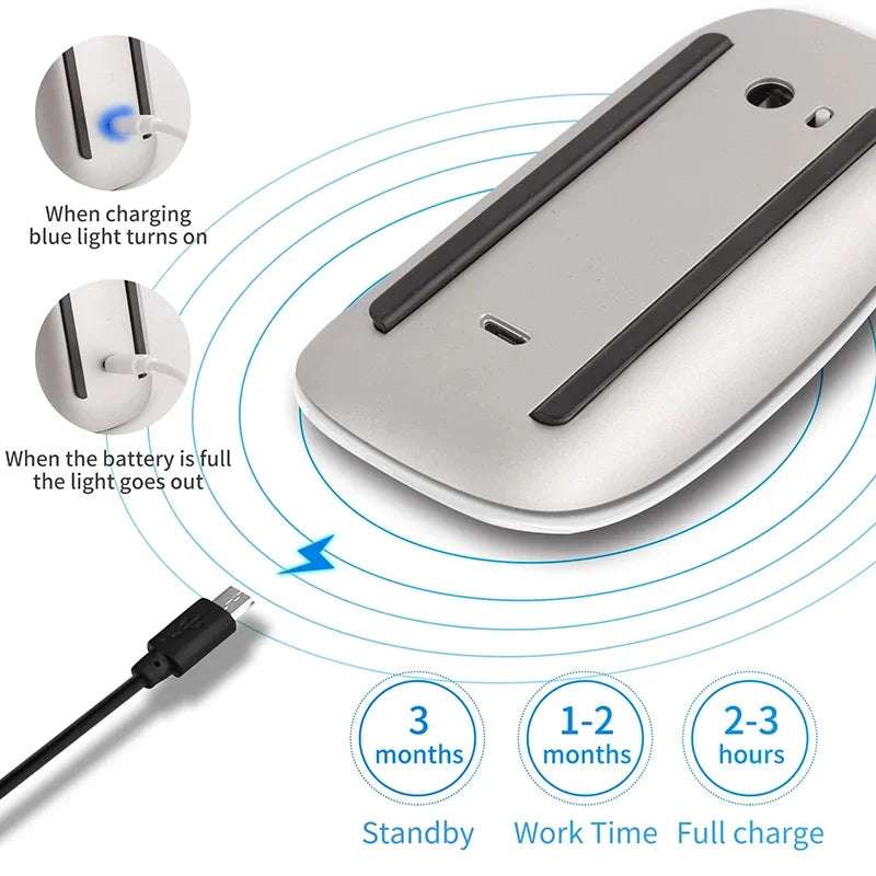 Xiaomi Wireless Mouse Black Wireless Charging Silent Rechargeable Mouse Suitable For Ipad/mac Ultra Light Typec Ergonomic Mice