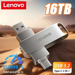 Lenovo 16TB USB 3.2 Pen Drive 8TB High Speed Transfer Metal Portable SSD Pendrive Cle U Disk Flash Drive Memoria 4TB USB Stick