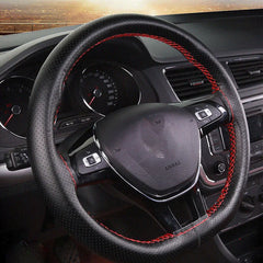 Car Steering Wheel Cover Needles And Braid Thread Artificial Leather Car Covers Suite 3 Color DIY Texture Soft Auto Accessories