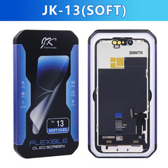 JK SOFT OLED شاشة LCD ل iPhone XS Max 12 13 14 16e Pro Max LCD شاشة تعمل باللمس محول رقمي استبدال التجميع