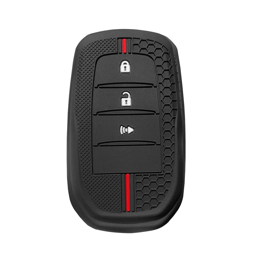 Soft Silicone Car Key Cover Holder Shell For Toyota Hilux 2021 Revo Yaris RAV4 2015 Auris 2013 Innova 2Buttons Remote Keychain