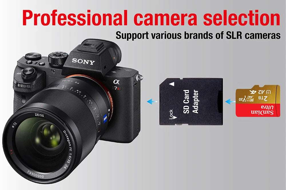 Original 2TB 1TB SanDian Ultra Card SD/TF Flash Memory Card 256/512GB Micro SD Card High Speed for Phone/Drone/Handheld Device