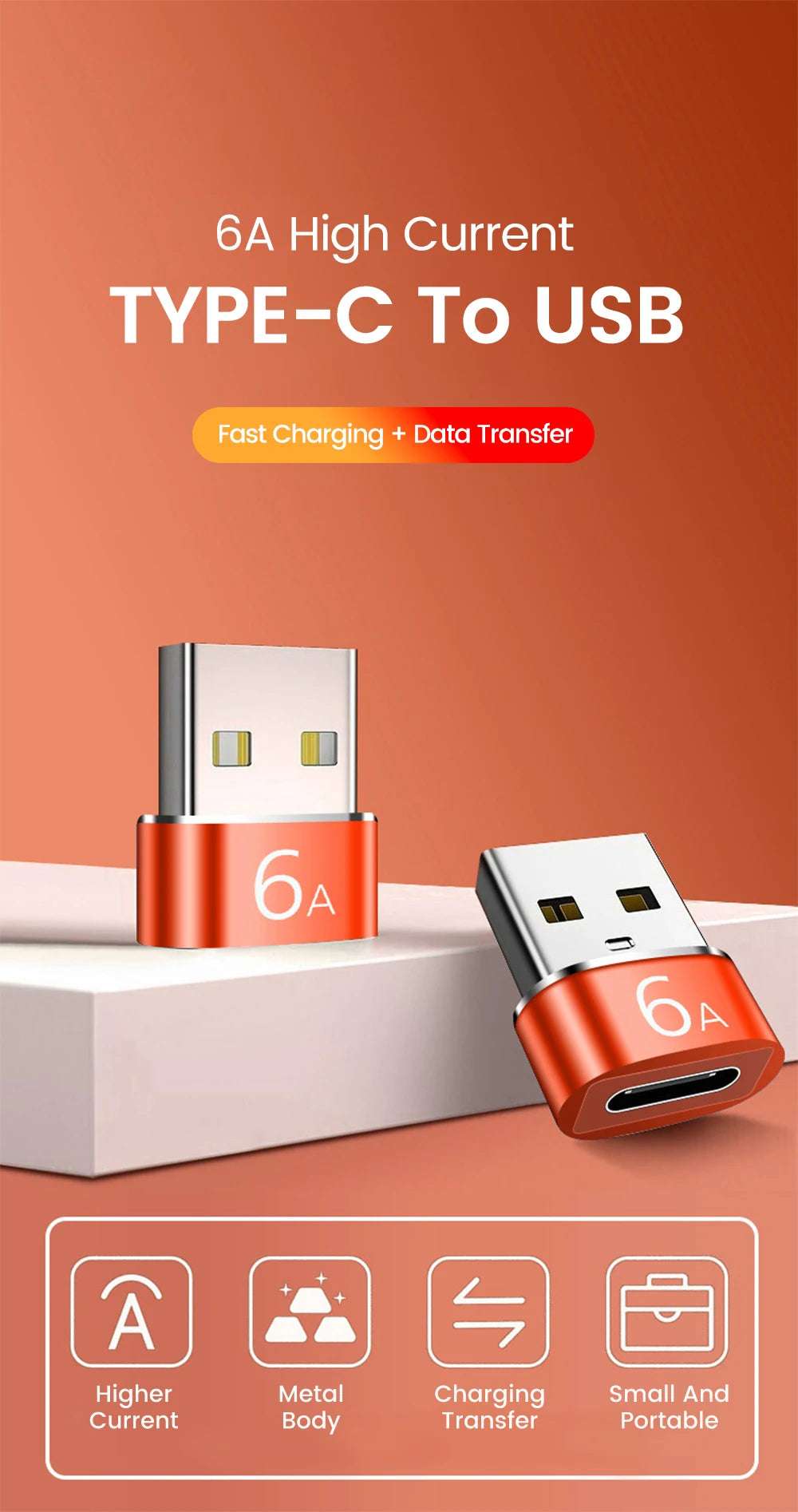 10A OTG USB 3.0 To Type C Adapter USB Female To Type c Male Fast Charging adadpter OTG USB C For Xiaomi Samsung Laptop PC