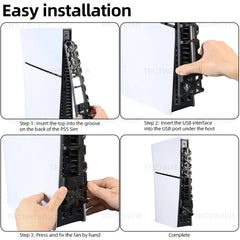 For PS5 Slim Cooling Fans Cooling Fan For Playstation 5 Slim Disc Edition/Digital With USB 3.0 Port For PS5 Accessories