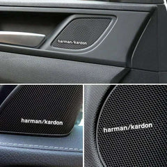 4pcs/8pcs high-quality Metal harman/kardon car Hi-Fi Speaker audio Speaker Badge stereo Emblem sticker Auto styling accessories