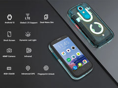 Unihertz Jelly Star Mini Smartphone Android 13 8GB 256GB Led Light Unlocked Transparent Backshell Cellphones 48MP 3 inch Phone