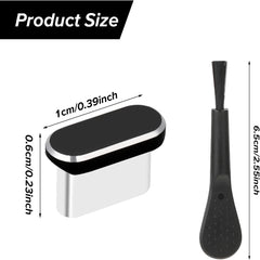 4Pcs USB C Dust Plug With Cleaning Brush Anti Dust USB-C Plug Cover Charging Port Cover Caps  For iphone Samsung All Smart Phone