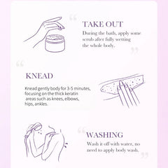 Grape Bath Salt Scrub 350g, Exfoliating, Moisturizing, Smoothing, Facial and Body Scrub, Hypoallergenic, Physical Exfoliation, Can Be Used for Legs, Knees, Feet, Arms, Hands and Whole Body, and Is a Great Gift for Family Memb